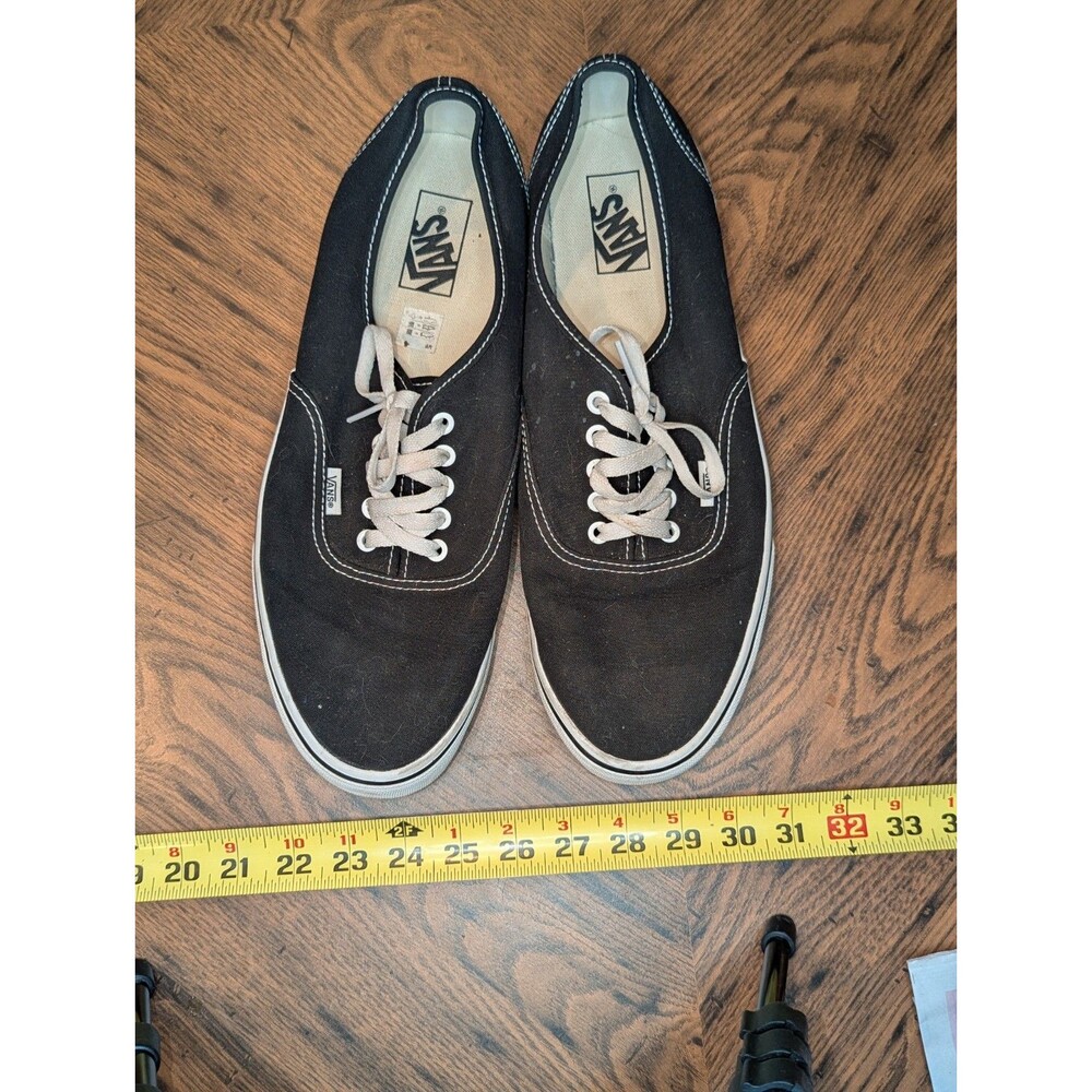 Van's Mens Size 13 Authentic Sneakers Shoes Black And White (500714)